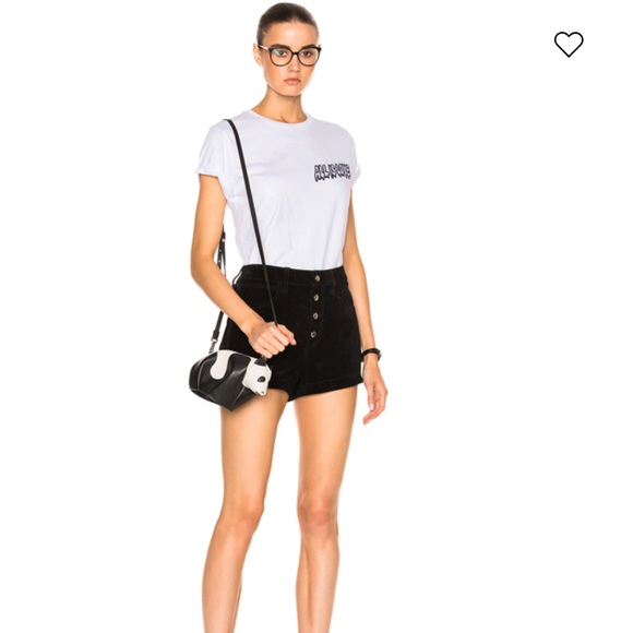 rag & bone Pants - Rag & bone black suede Lou short